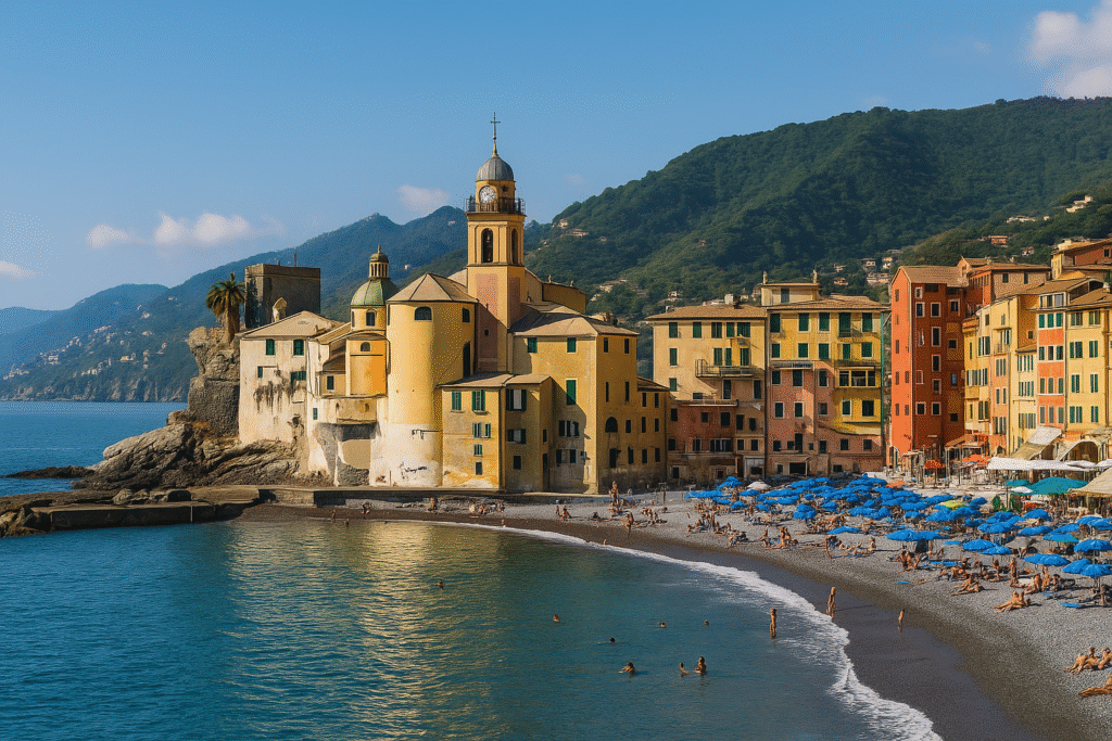Camogli 5 Day Itinerary – Scenic view of colorful harbor and Ligurian Sea