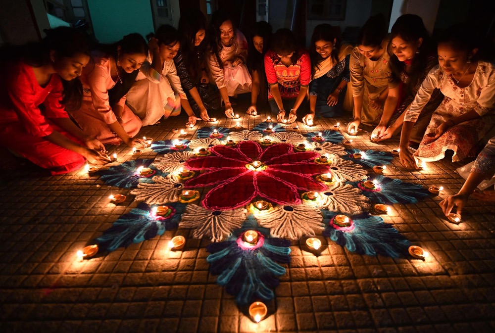 Diwali festival in autumn India