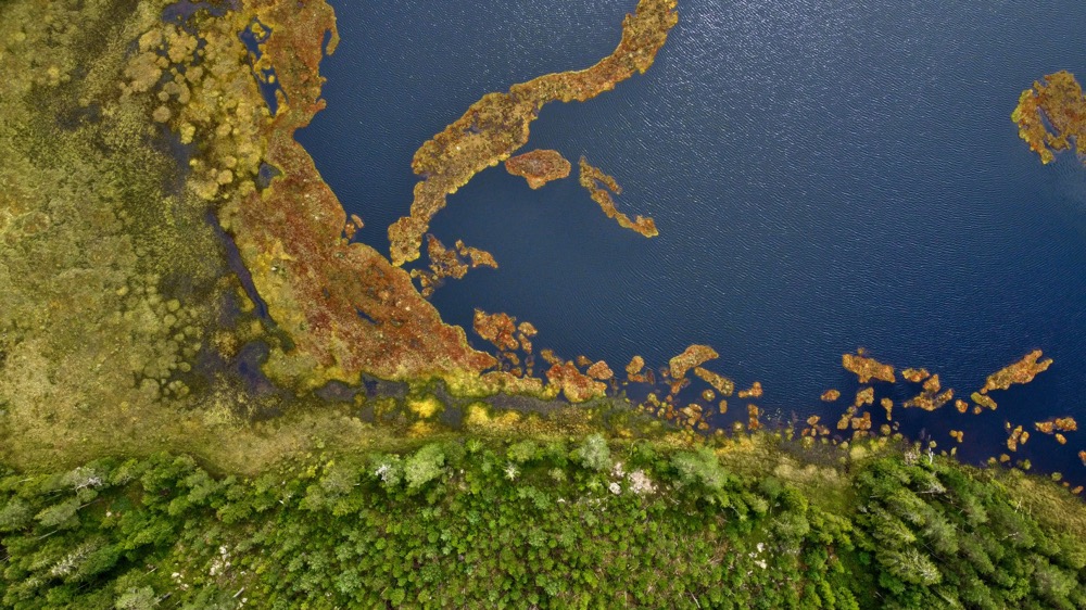 lofoten islands travel aerial view