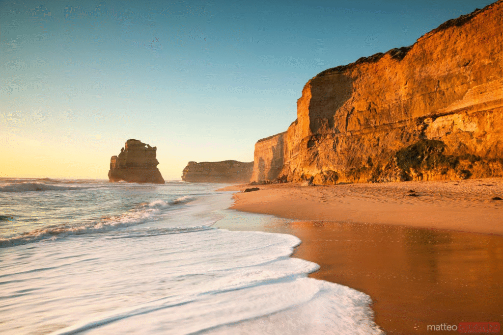 Gibson Steps East Beach at sunrise – one of the top hidden gems Great Ocean Road for peaceful ocean views.