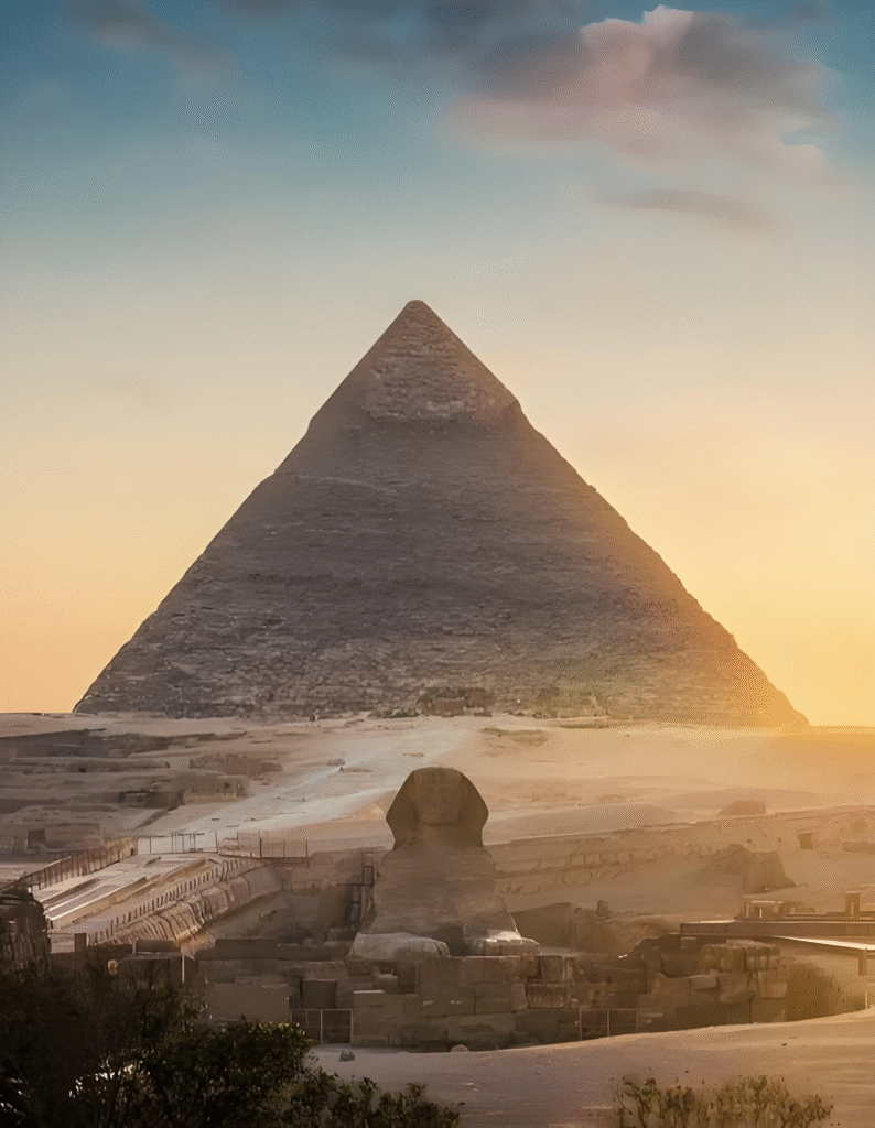 Giza Pyramids at sunset – Affordable 7-day Egypt itinerary for history lovers