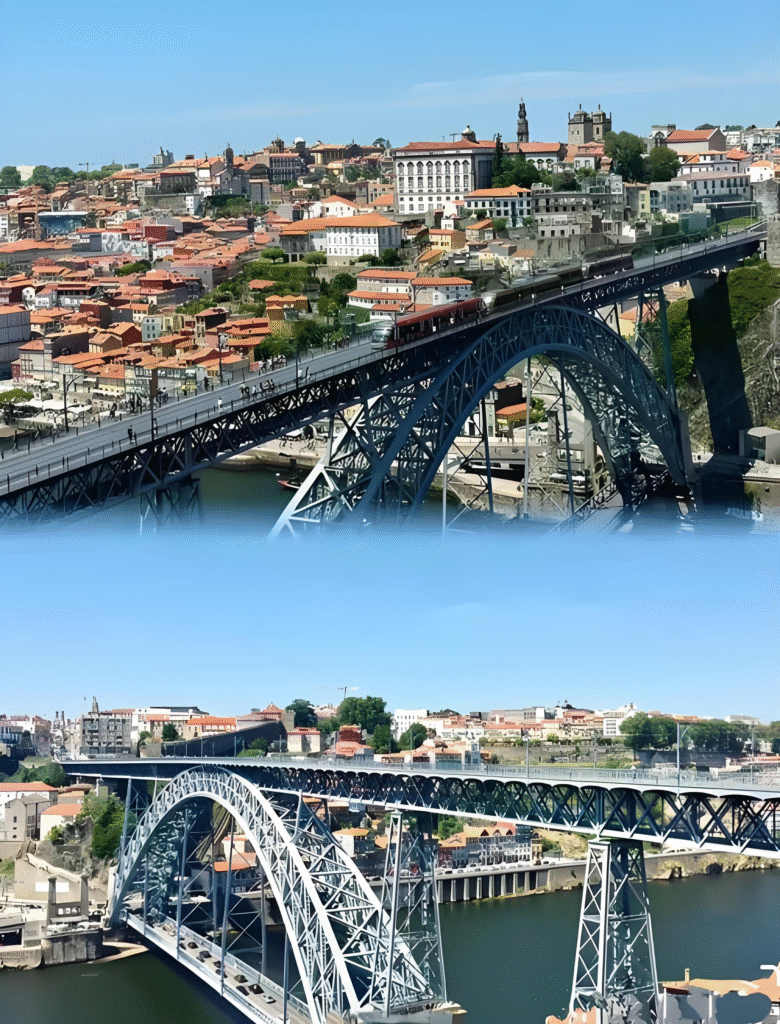 Scenic view of Porto Ribeira and Dom Luรญs I Bridge โ 5-day travel itinerary in Porto Portugal