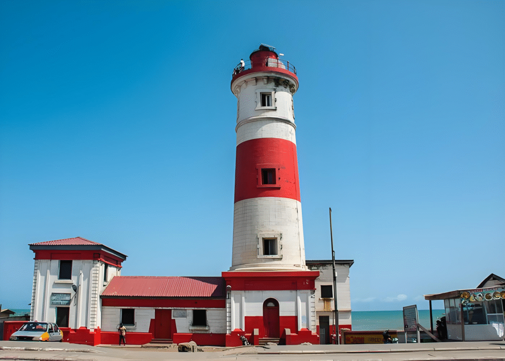 View of Jamestown lighthouse and coast – Accra city guide for first-time travelers 2025