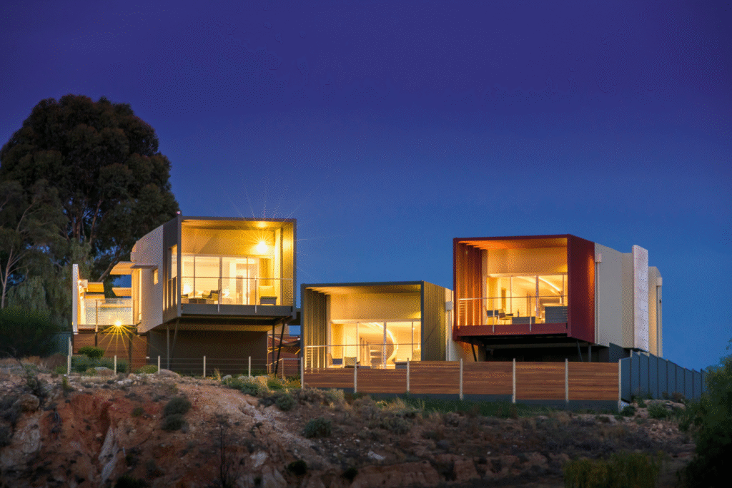 Sustainable retreat The Frames overlooking the Murray River