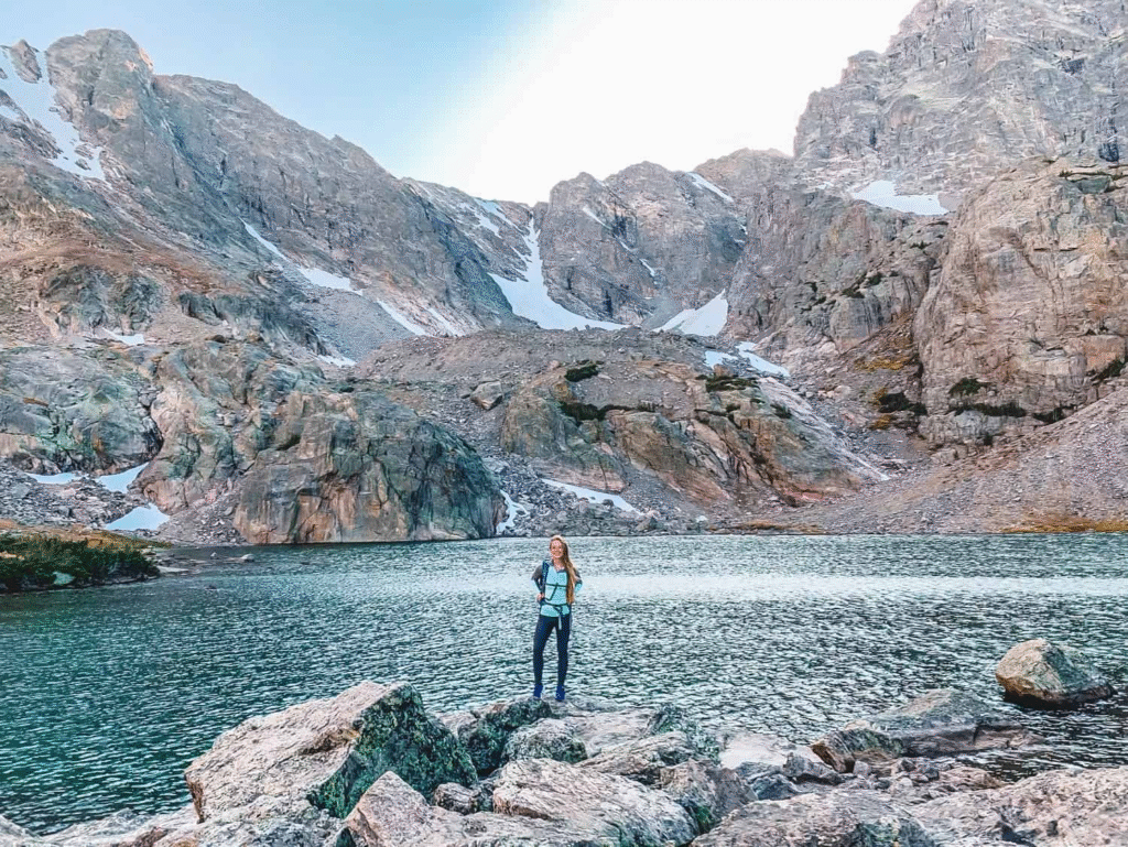 Weekend hiking trips in Colorado – Sky Pond view in Rocky Mountain National Park