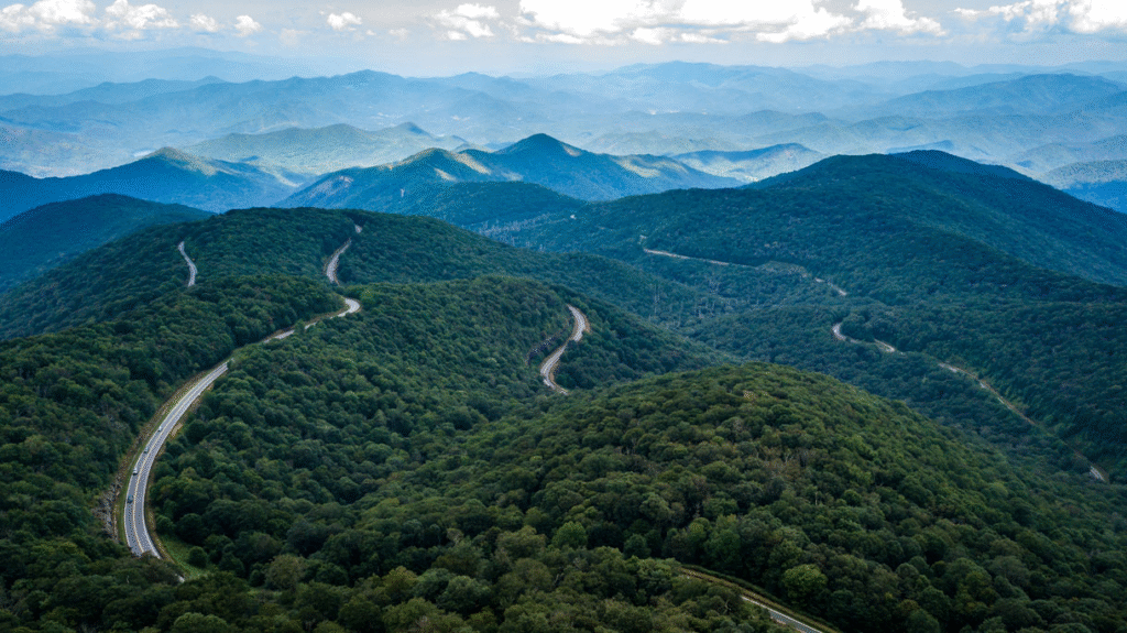 Scenic drives in the Blue Ridge Mountain