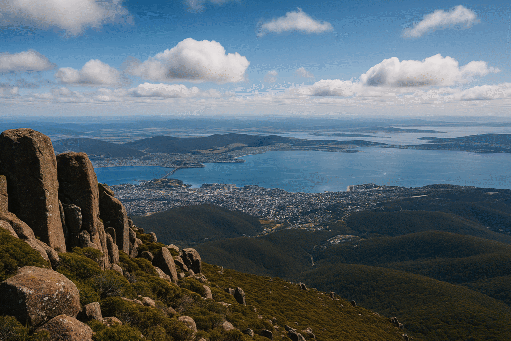 3 day Tasmania itinerary - View from Mount Wellington above Hobart, Tasmania.