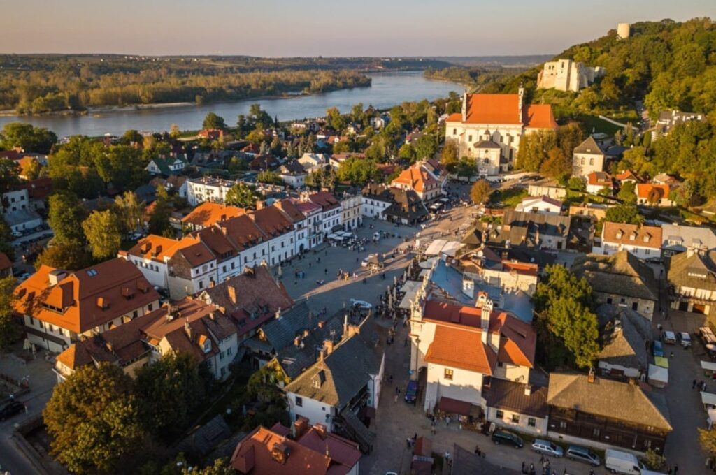 Kazimierz Dolny 5 Day Itinerary featuring scenic views of the Vistula River and Renaissance architecture